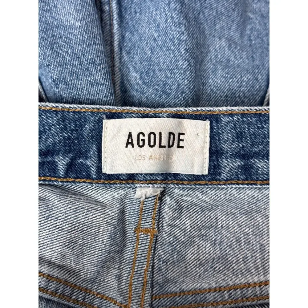AGOLDE Parker Long Jean Shorts 32 Womens Cut Off Denim